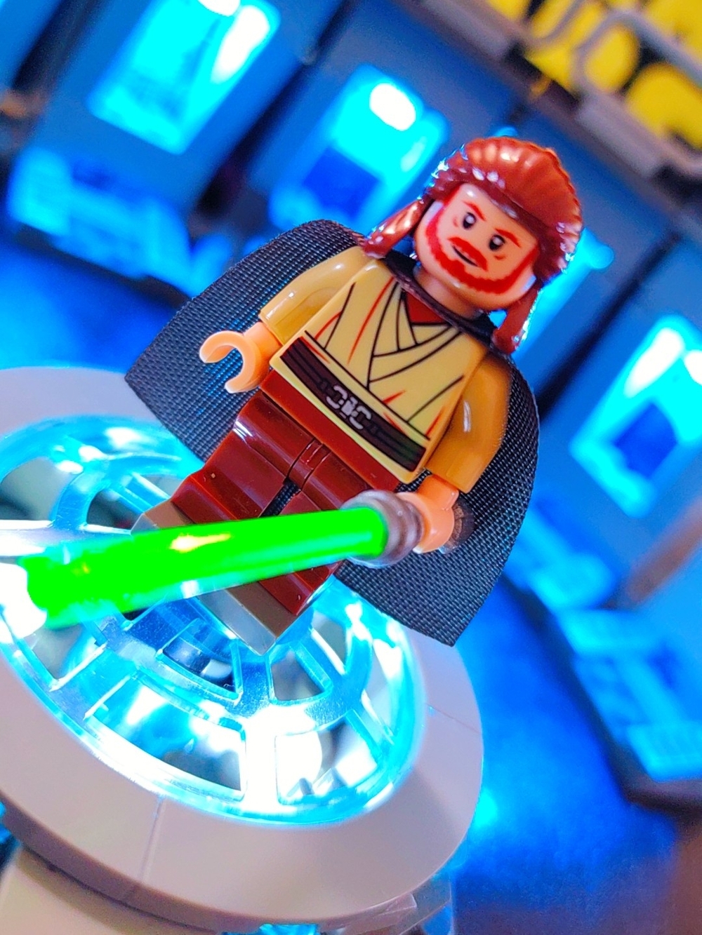 Star Wars Qui Gon Jinn Minifigure Lego Compatible